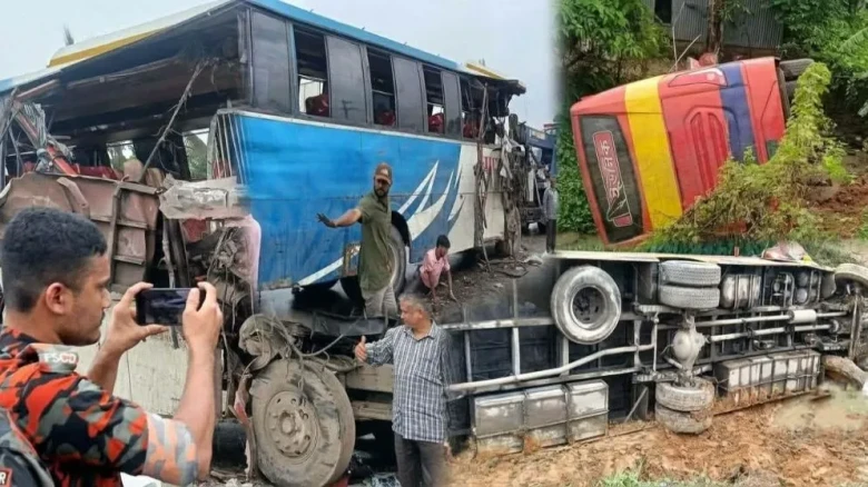 হবিগঞ্জের বাহুবলে দুই বাসের মুখোমুখি সংঘর্ষে চালকসহ নিহত ২