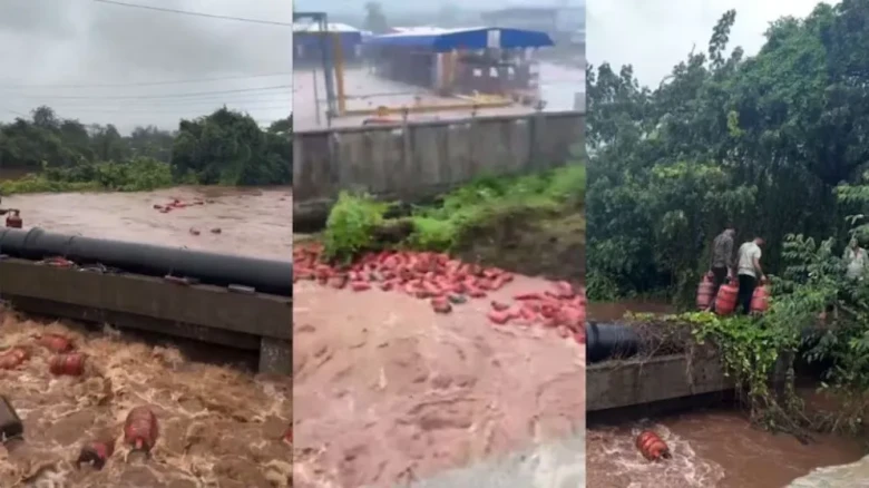 মহারাষ্ট্রে ভয়াবহ বন্যা: এলপিজি প্ল্যান্ট থেকে ভেসে গেল ৩ হাজার গ্যাস সিলিন্ডার